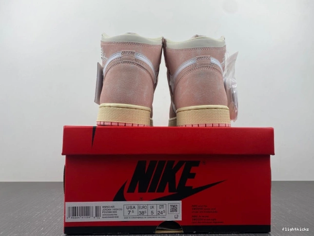 FD2596-600 OG Jordan Pink Washed 1 Air Retro High (Women's) 0808